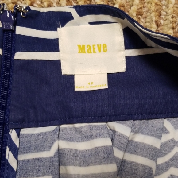 Anthropologie Maeve blue/white full skirt - Picture 3 of 5